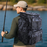 NNETM Fishing Backpack with Rod Holder