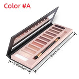 NNETM Glamour 12 Colors Nude Eyeshadow Palette, Professional, Matte and Shimmer Options