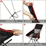 NNETM Folding Camping Chair with Footrest for Outdoor Comfort