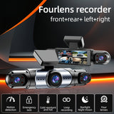 NNETM  4-Channel 360° Panoramic Dash Cam (1080P)