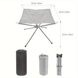 NNETM Outdoor Folding Stainless Steel Fire Pit Rack