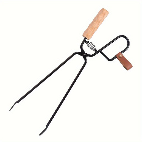 NNETM Extra-Long Heat-Resistant Charcoal Tongs for BBQ & Fire Pit