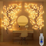 232.6CM 144-LED Bendable Willow Vine Lamp – Artificial Birch Tree