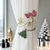 2pcs Alloy Curtain Tiebacks Christmas Designs
