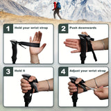 NNETM Trekking Poles Aluminum Alloy Quick Lock Hiking Sticks (2pcs)