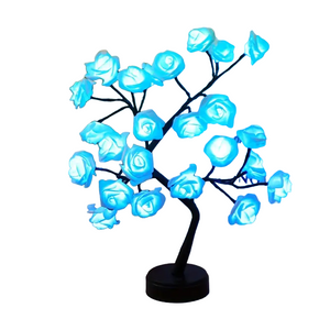 NNETM Festive Glow: Christmas Rose Tree Night Light with Dual Power Options
