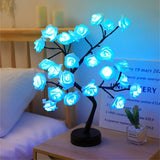 NNETM Festive Glow: Christmas Rose Tree Night Light with Dual Power Options