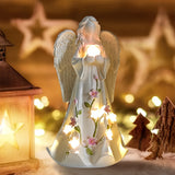 LED Angel Figurine with Glowing Heart