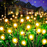 6-Head Warm White Solar Firefly Garden Light – 73cm