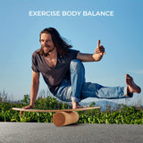 NNETM Wooden Balance Board Core Trainer for Home Fitness