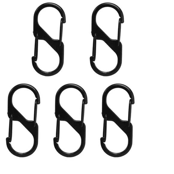NNEOBA S-Type Zinc Alloy Carabiner with Lock (5Pcs)