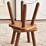 NNETM 1pc Wood Shoe Stool - Walnut
