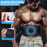 NNETM USB Rechargeable Ab Massage Belt – 6 Modes(Black)