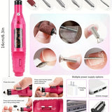 NNETM UV LED Nail Drill Kit Acrylic Nail Tips and drill Tools - Complete Manicure and Pedicure Set for Beginners