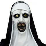 NNETM Synthetic Latex Spooky Nun Mask Halloween Costume