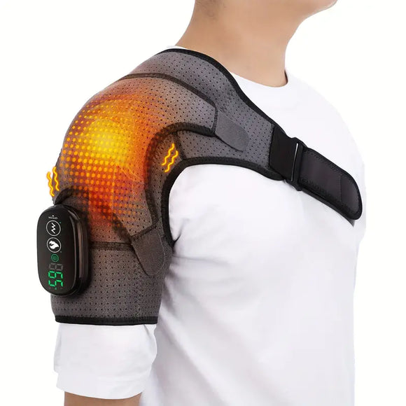 NNETM USB-Charged Heated Shoulder Massager - Grey Black