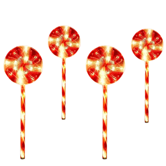 NNETM Luminous Lollipops: Festive Christmas Garden Lights Set