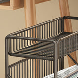 NNETM Office Bookshelf with Wheels and Storage Basket