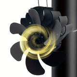 NNETM 6-Blade Wood Stove Fan - Upgrade Chimney-Bundled Type