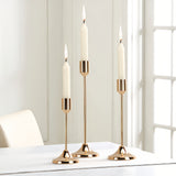 3 Metal Candle Holders, L French Golden 3-Piece Set