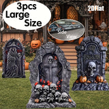 NNETM Halloween Tombstone Yard Set 6pcs with 12 Stakes