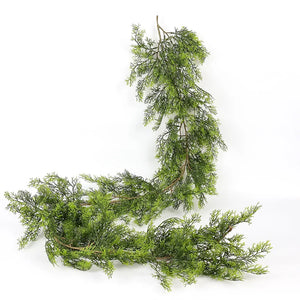 NNEOBA Pine Needle Christmas Garland Wreath Hanging Ornament