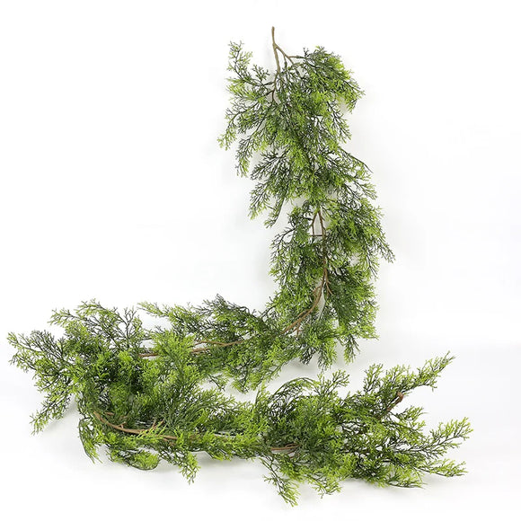NNEOBA Pine Needle Christmas Garland Wreath Hanging Ornament