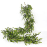 NNEOBA Pine Needle Christmas Garland Wreath Hanging Ornament