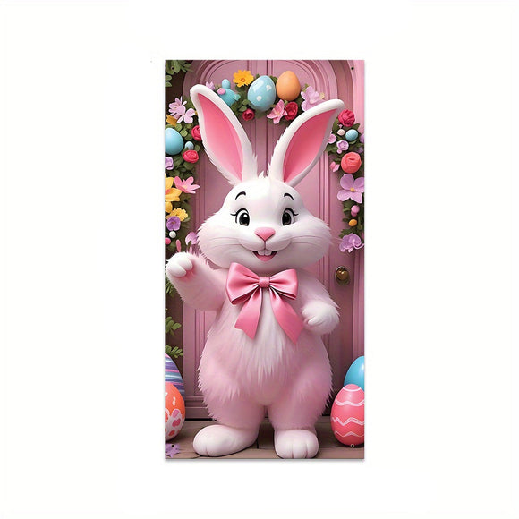 NNETM Charming Pink Easter Bunny Party Banner