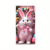 NNETM Charming Pink Easter Bunny Party Banner