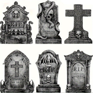 NNETM Halloween Tombstone Decoration Set of 6
