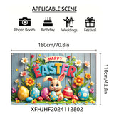 NNETM Easter Bunny Eggs Banner Polyester Decoration