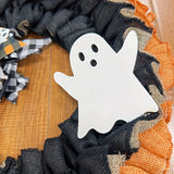 NNETM Halloween Wreath with Ribbons Bells and Bow