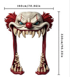 2D Flat, 1pc Jumbo Roll Suitable for Halloween Decoration Backdrop Banner - 70.8in/90.55in or 180cm/230cm Spooky Party Fabric Banner with Winding for Themed Parties, Dia De Los Muertos, for, & Events - No Power Required, 2D Flat