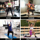 NNETM 8PCS Pilates Bar Kit – Portable Home Gym with 63.5KG Resistance Bands