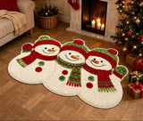 Christmas Snowman Velvet Bath Rug 2D Flat 1pc