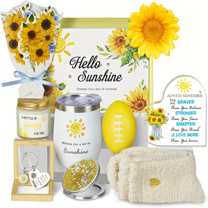 NNETM Sunflower Stainless Steel Cup Gift Set