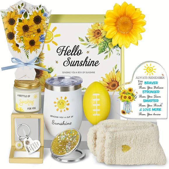 NNETM Sunflower Stainless Steel Cup Gift Set
