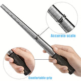 Polished Steel Ring Mandrel – US Size 1–13 Jewelry Ring Sizing Tool with Knurled Handle