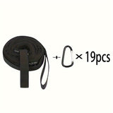 NNETM Camping Gear Storage Strap with 19 Buckles