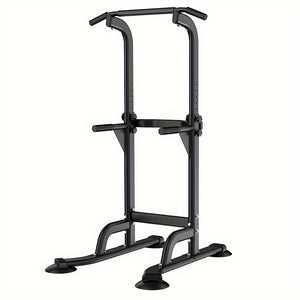 NNETM Foldable 10-Level Pull Up Tower – Pull Up Bar & Push Knee Raise Station(Black)