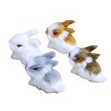 NNETM 4pcs Mini Easter Simulated Rabbit Decorations Set
