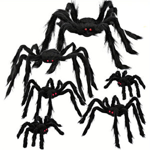 NNETM Giant Spider Halloween Decoration Set (6pcs)
