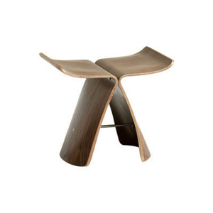 NNEOBA Stool Ins Danish Butterfly Chair Stool(Brown)
