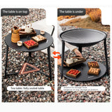 NNETM Charcoal Grill Round Iron BBQ for Outdoors