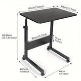NNETM Black Lift Table Desk with Pulley to Adjust Height