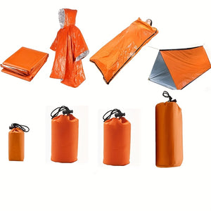 NNETM Outdoor Survival Camping Tent & Blanket Set (4 pcs)