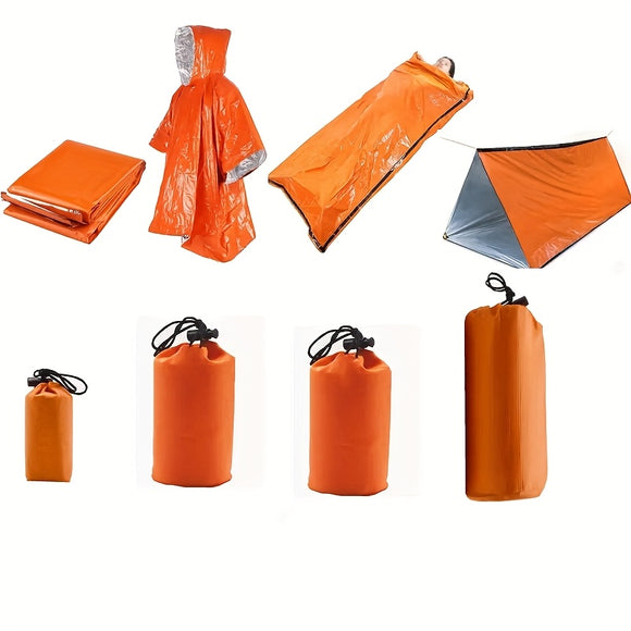 NNETM Outdoor Survival Camping Tent & Blanket Set (4 pcs)