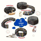 NNETM Tunnel Tent Playpen for Cats & Small Pets