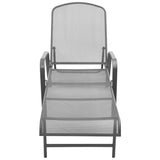 NNEVL Sun Loungers 2 pcs with Table Steel Anthracite